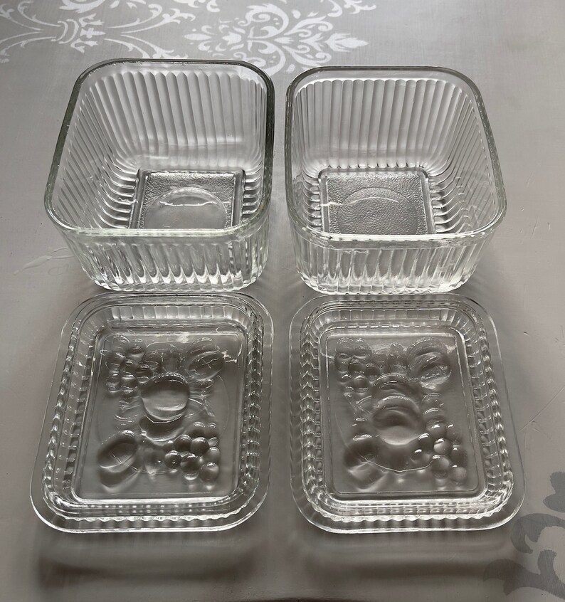 Vintage Refrigerator Dishes Vintage Glass Refrigerator Dish Etsy