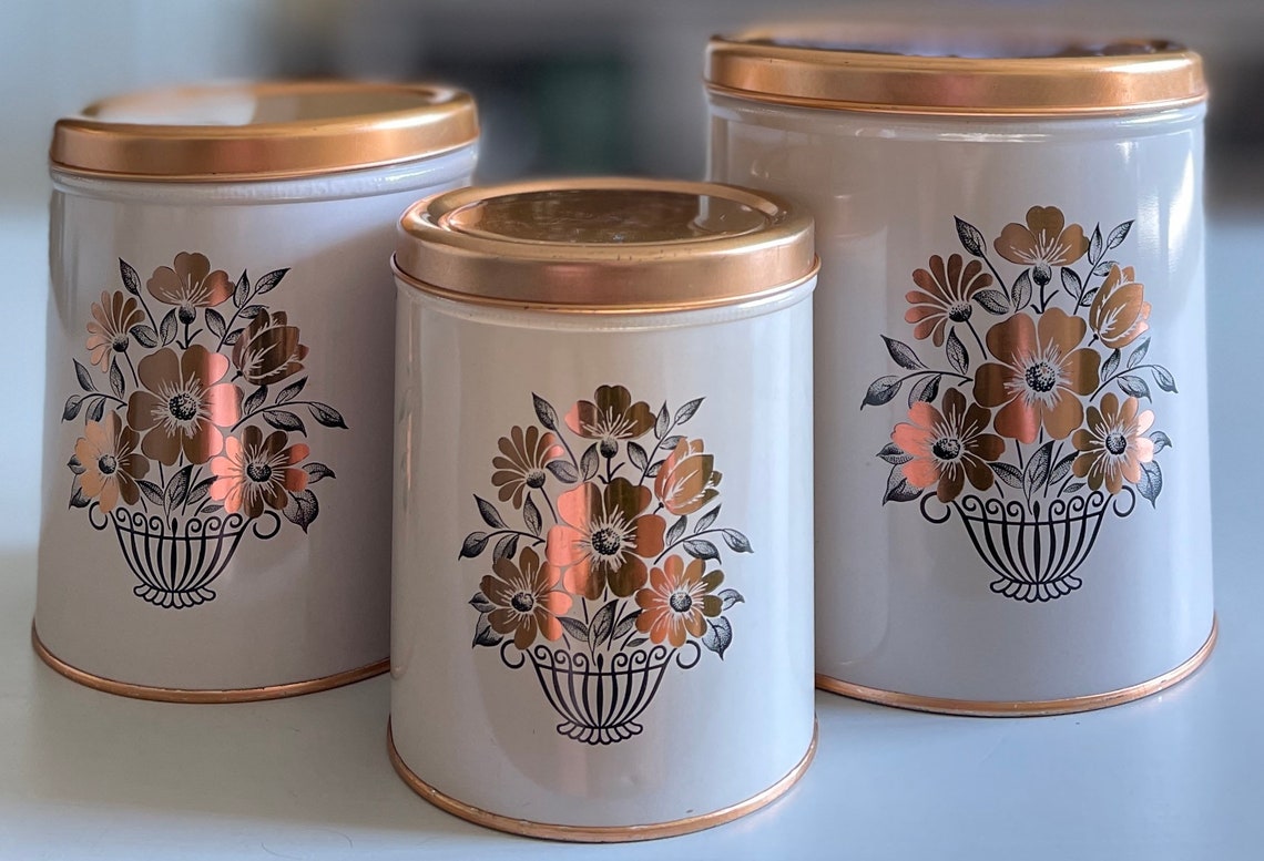 Vintage Kitchen Canister Set Vintage 1950s Decoware Canister - Etsy