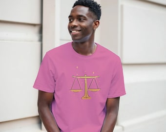 Vågen Klassisk Rund Neck T-shirt Mjuk Bomull Stjärntecken Gåva Astrologi Kläder