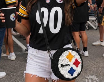 Handmade Crochet Purse -  Steelers Purse