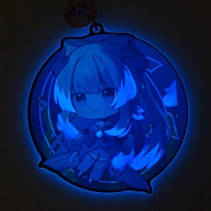 6 cm Kokomi Blue Glow Charm