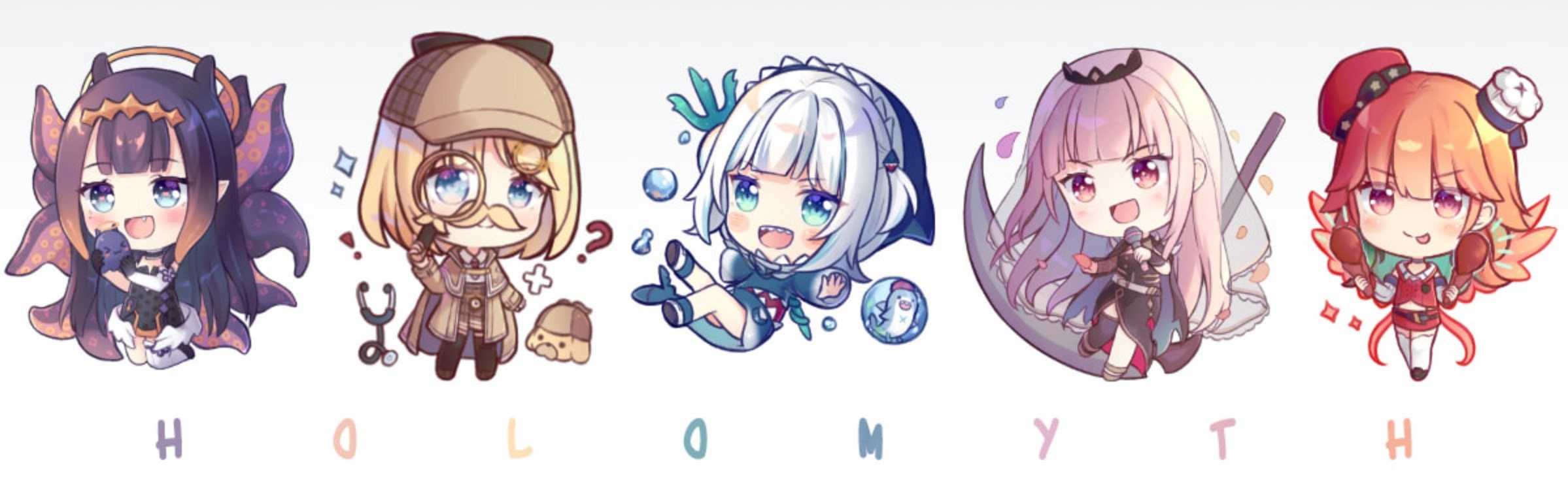 3 Hololive EN Stickers | Etsy Sweden