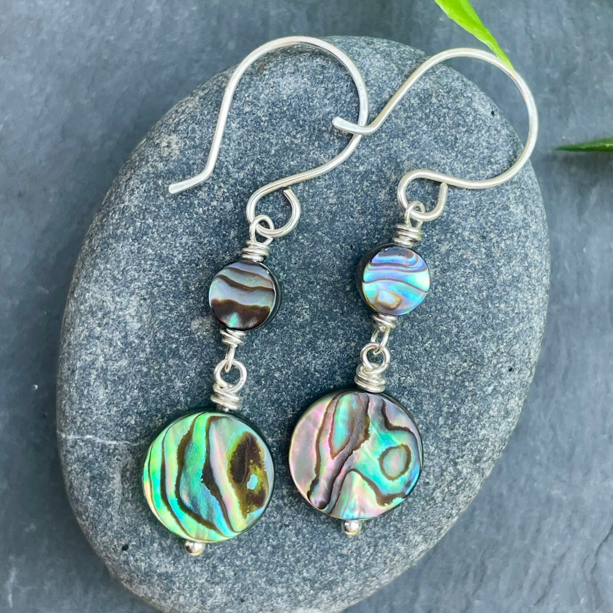 Orecchini Pendenti In Argento 925 Con Conchiglia Abalone – Filigrana, Idea Regalo Donna - 2