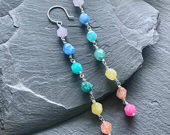 UNICRAFTAL 2 Stile 7 Orecchini Chakra Lunghi Pendenti Gancio in