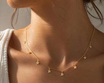 Collar con estrella dorada de Sarah Cameron / Joyería delicada de Outer Banks / Estilo minimalista Pogue