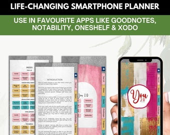 Life planner undated, personal growth digital planner, digital planner for iphone, digital planner for android, digital planner xodo