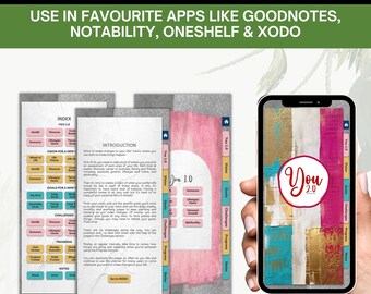 Life planner undated, personal growth digital planner, digital planner for iphone, digital planner for android, digital planner xodo