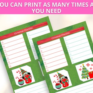 Christmas Checklist Printable, Christmas Stationary Printable, Check ...