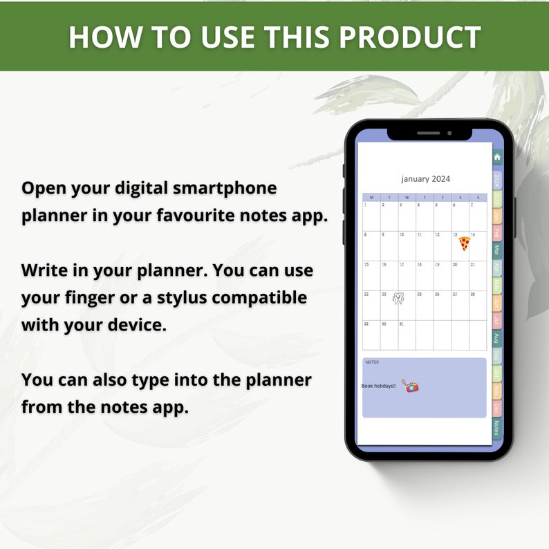 Digital Planner for Iphone, Digital Planner for Android, 2024