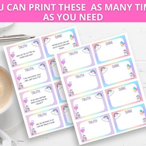 Truth or Dare Kids Truth or Dare Printable Truth or Dare - Etsy