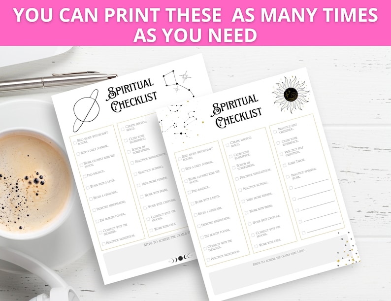 Spirit Checklist.pdf Spiritual Checklist, Spiritual Planner, Witch Printable, Spiritual ...