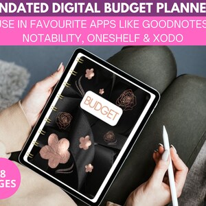 Digitaler Budget Planer für Ipad, Rose Gold Planer, Digitaler Budget Planer für Goodnotes, Digitaler Budget Planer für Android, digitaler Download