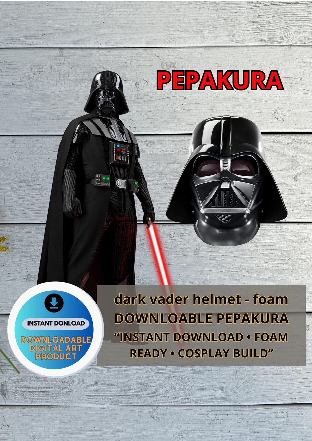 Darth Vader Helmet: Star Wars EVA Foam Pepakura Template (PDO File ...