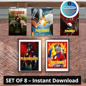 Peacemaker Wall Art Set: DC Comics Superhero Posters (Digital Download)