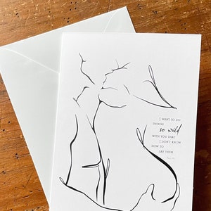 Speechless | Intimate and Sensual Folded Greeting Card 4x6” with envelope