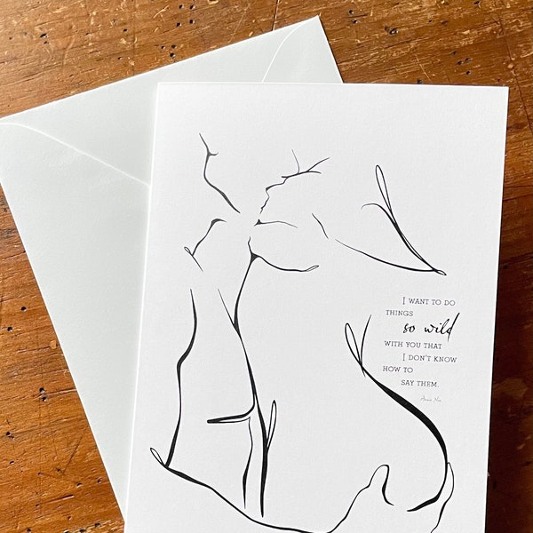 SPEECHLESS Folded Greeting Card 4x6” with envelope