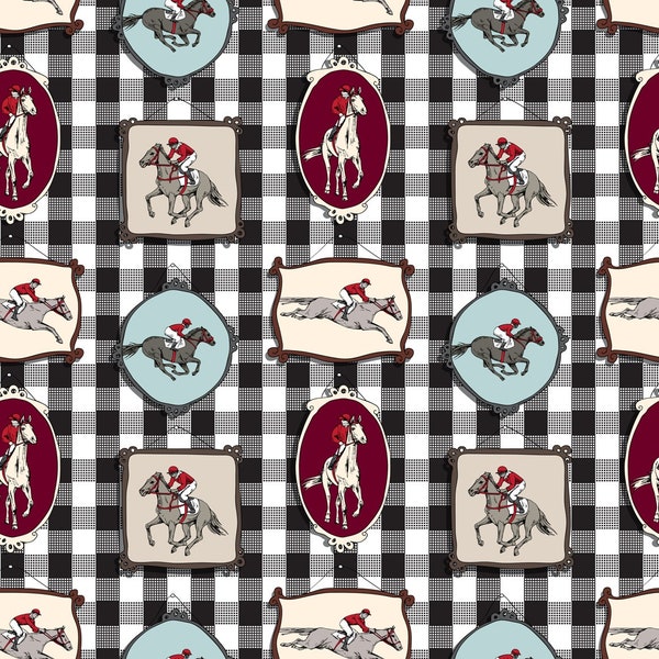 Equestrian Fabric Etsy