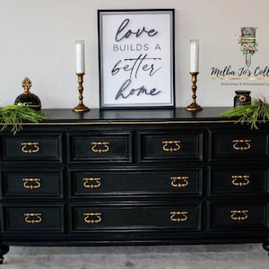 SOLD* Don&#39;t Purchase! Stunning Black Dresser, Bedroom Furniture, Bath Vanity Sink, Kitchen Island, Dresser,Office Furniture