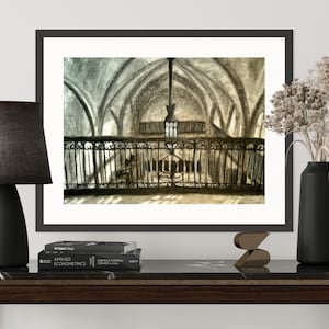 FUSAIN D'ORIGINE « Étude d'architecture n° 3 » Fusain sur papier