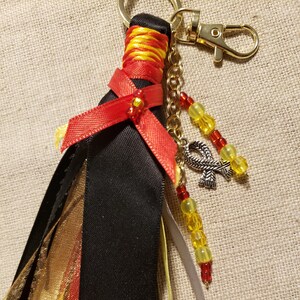 Magical red and black tassel.