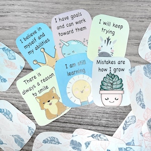 Mini Positive Affirmations Cards for Kids
