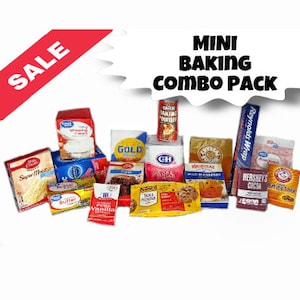 Pacchetto stampabile 1:12 cucina/forniture da forno/ingredienti - giocattoli per bambole - download istantaneo fai da te - bambole - mini / accessori giocattolo in miniatura