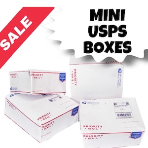 Printable 1:12 USPS Boxes pack - Doll Toys - DIY instant download - Dolls - Mini / Miniature Toy Accessories