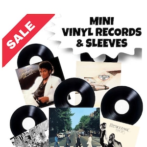 Printable 1:6 Vinyl Records pack -Doll Toys - DIY instant download  - Dolls - Mini / Miniature Toy Accessories- Vintage