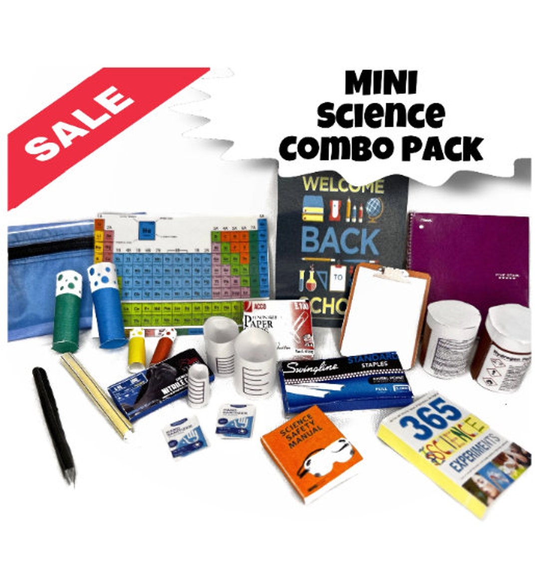 Printable 16 ALL Science School Supplies Pack doll Toys DIY Instant