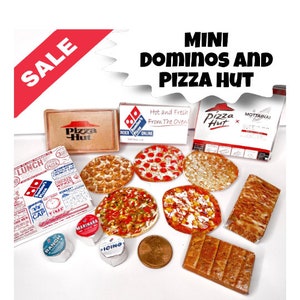 Printable 1:12 ALL Pizza pack - Doll Toys - DIY instant download - Dolls - Mini / Miniature Toy Accessories