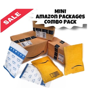 Do druku 1:12 Amazon Boxes and envelopes pack - Zabawki dla lalek - DIY natychmiastowe pobieranie - Lalki - Mini / Miniaturowe akcesoria do zabawek