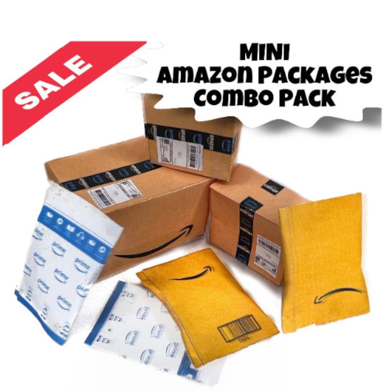 Printable 112 Amazon Boxes and Envelopes Pack Doll Toys DIY Instant Download Dolls Mini