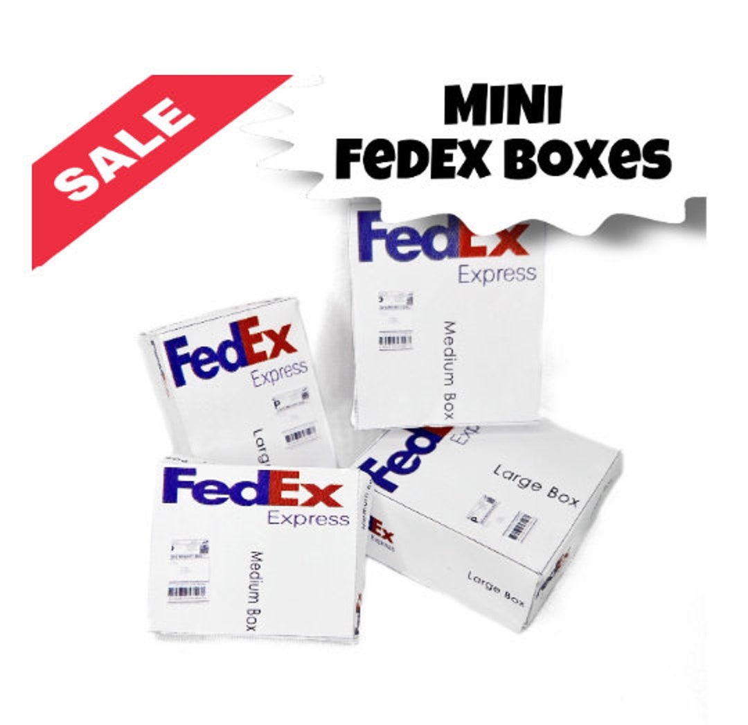 Printable 1:12 Fedex Boxes Pack Doll Toys DIY Instant Download Dolls ...