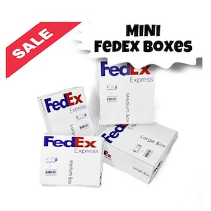 Printable 1:6 FedEx Boxes pack - Doll Toys - DIY instant download - Dolls - Mini / Miniature Toy Accessories