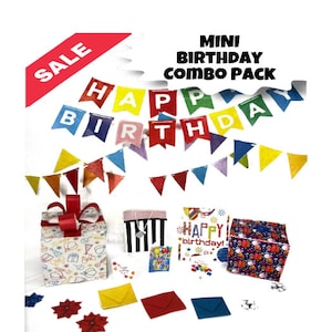 Printable 1:12 Birthday Party supplies pack - Doll Toys - DIY instant download - Dolls - Mini / Miniature Toy Accessories