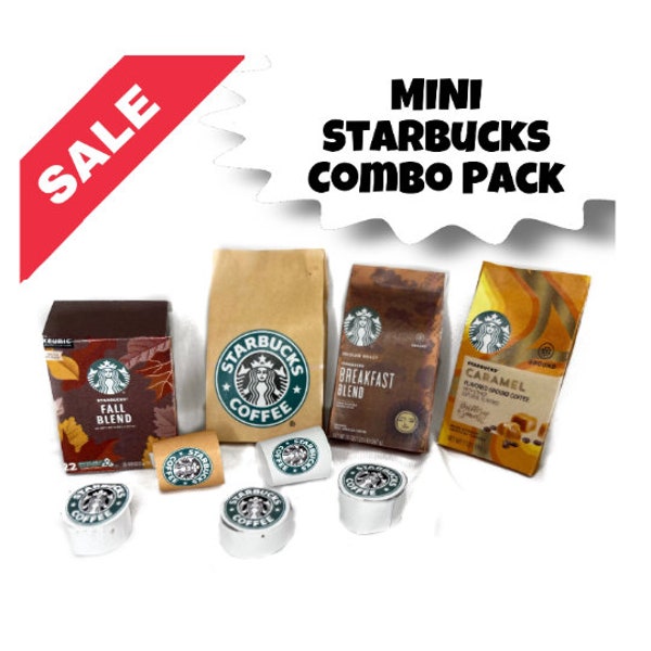 Printable 1:12 Starbucks pack - Doll Toys - DIY instant download - Dolls - Mini / Miniature Toy Accessories
