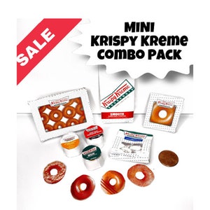 Printable 1:12 Krispy Kreme Donuts pack - Doll Toys - DIY instant download - Dolls - Mini / Miniature Toy Accessories