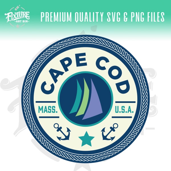 Cape Cod SVG, Cape Cod Trip SVG, Cape Cod vector clip art, Cape Cod Tshirt art, Cape Cod cutfile, Cape Cod Sticker Art, Cape Cod Tumbler art