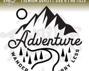 Abenteuer SVG, Outdoor SVG, Camper svg, Wandern SVG, Berg Vektor ClipArt, Abenteuer T-shirt Kunst, Outdoors cutfile
