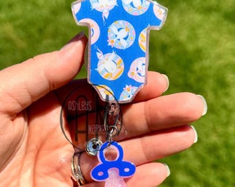 Summer Goose badge reel | Baby nurse | NICU nurse badge | postpartum | neonatal | l and d nurse | labor and delivery | l&d | silly goose