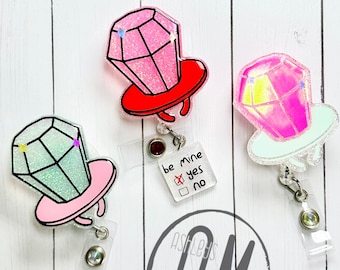 Candy Ring valentine badge reel | 90’s badge reel | ring badge reel | nurse badge reel | staff badge reel | teacher | pop badge reel |