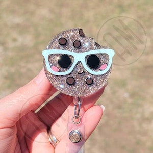 Smart Cookie with glasses Badge Reel | teacher | staff | medical | ID holder | badge pull | gift idea | optometrist | eyes | sweet