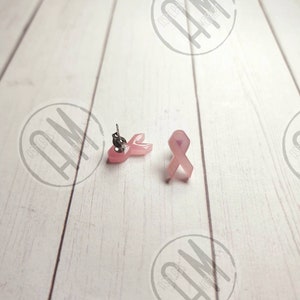 Pink Ribbon Breast Cancer Awareness earrings | breast cancer | pink ribbon jewelry | October | breast cancer awareness | tatas | boob | gift