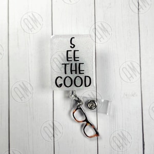 Eye chart with Glasses badge reel | optician badge reel | optical | optometrist | optometry | ophthalmology | ophthalmologist | eyes