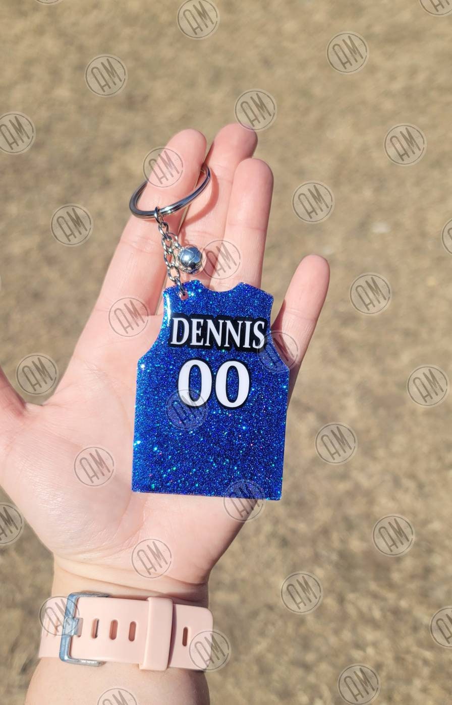 Basketball Jersey Keychain Personalized With Name and Player Etsy