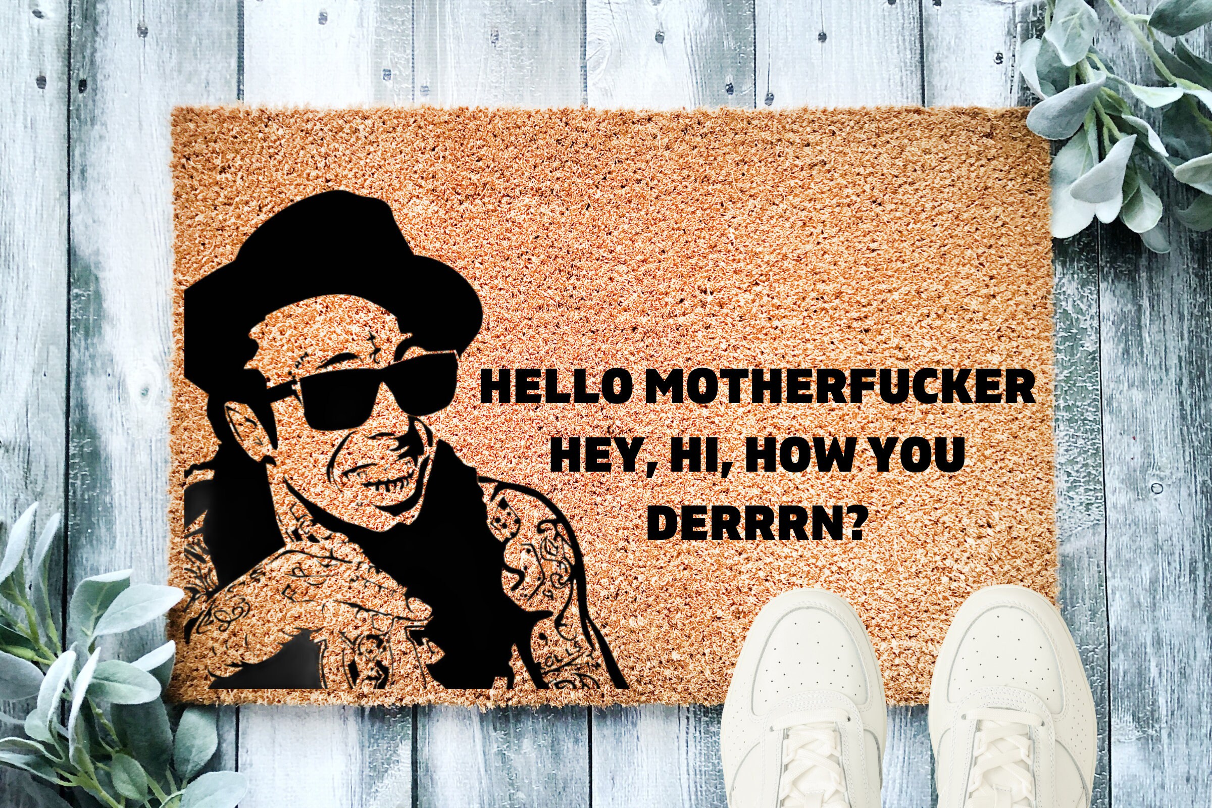 Hello Motherfucker Hey, Hi, How You Derrrn Doormat Funny Doormat