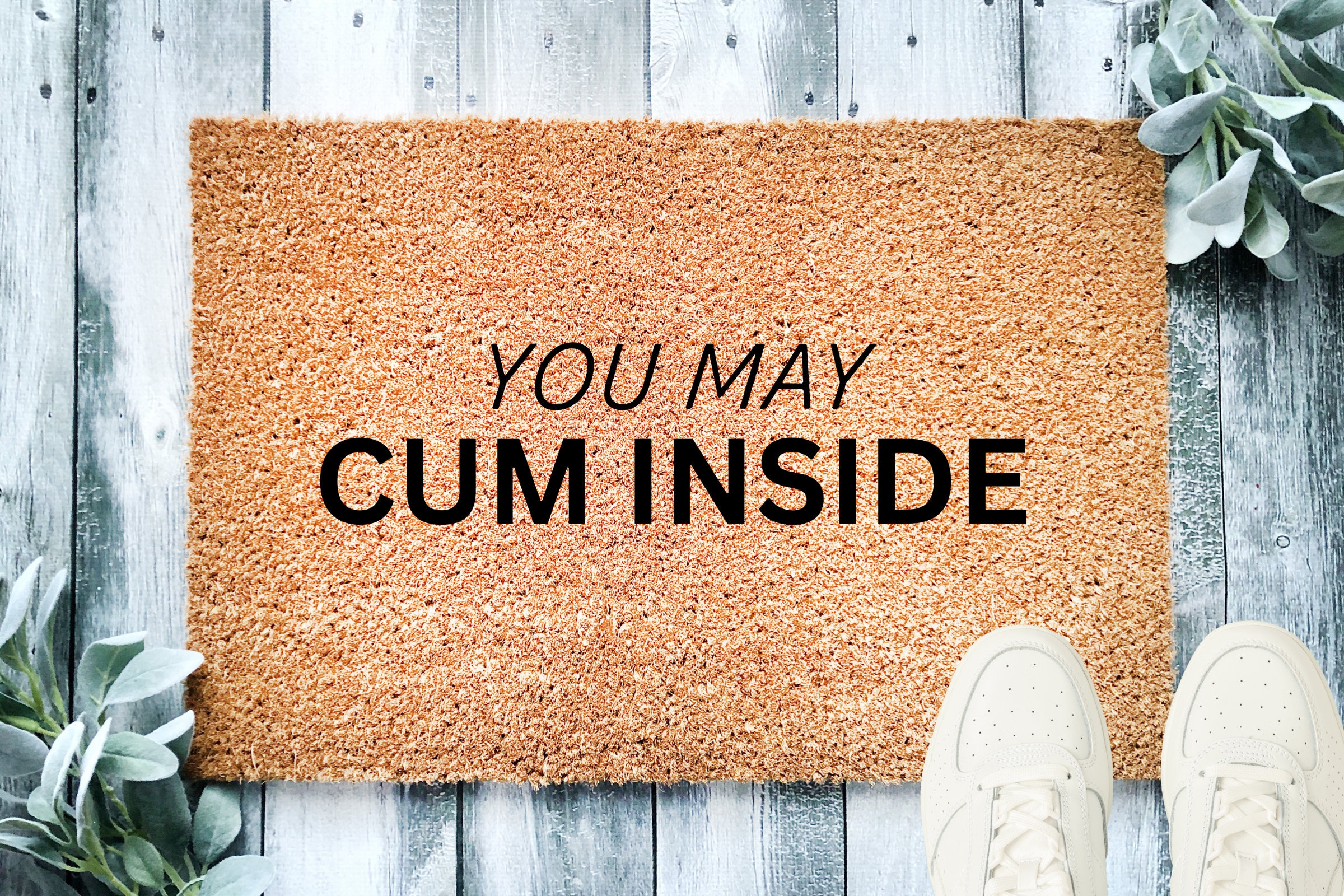 Cum Inside Doormat, Funny Doormat, Funny Welcome Mat, Come Inside Mat,  Funny Gift for House Warming, Housewarming Funny Mat, Newly Wed Gift 