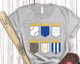 Uniseks honkbal-T-shirt Royals, Kansas City-ontwerp