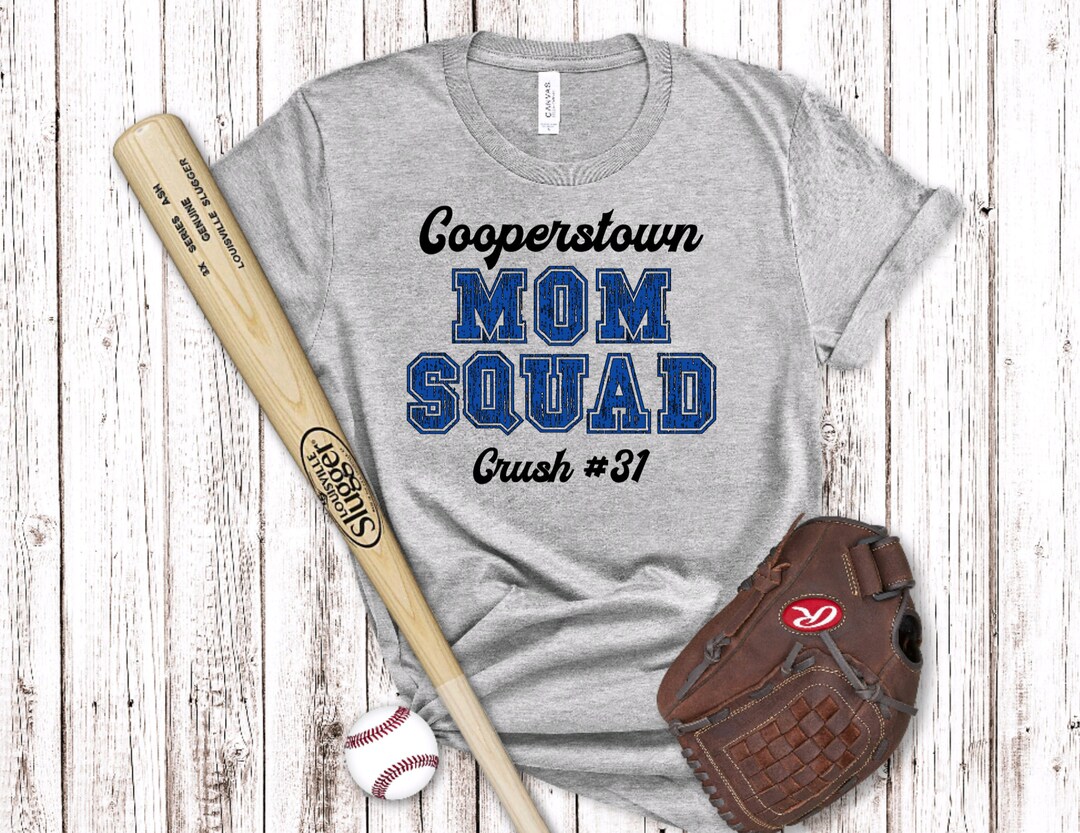 Cooperstown Baseball Mom Squad Baseball Tshirt Etsy