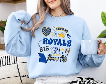 KC Royals Baseball Crew Neck Gildan 18000, Baseball, Kansas City, uniseks sweater